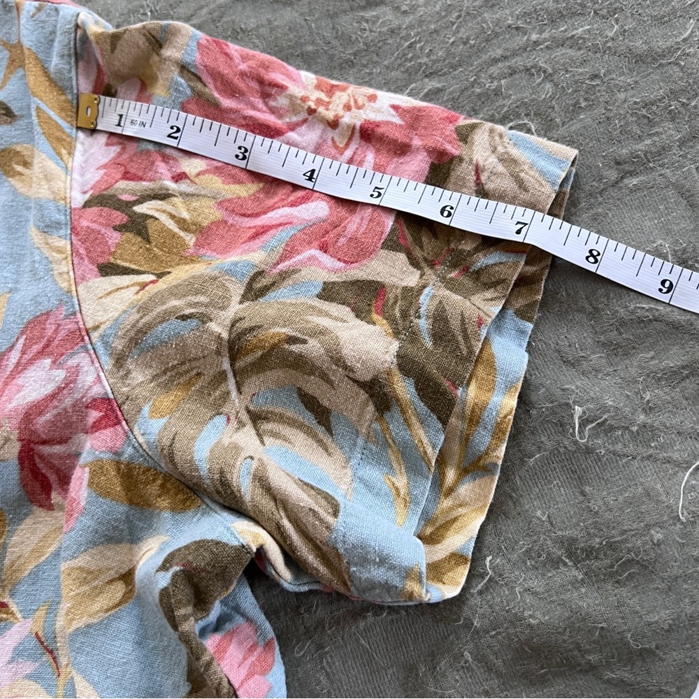 Blair Women’s Linen Blend Floral Lightweight Button Up Shirt Size XL - Picture 6 of 8